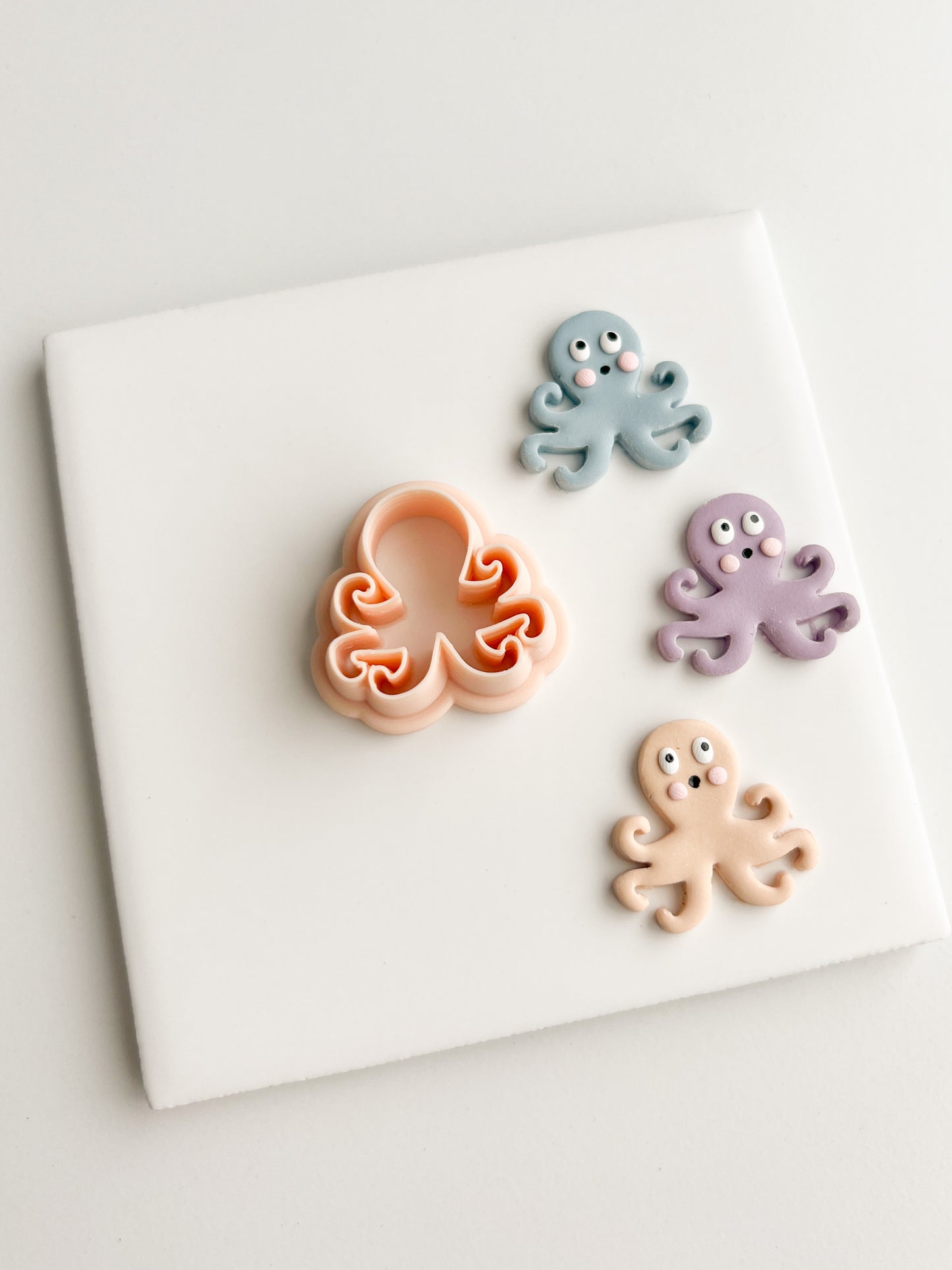 Octopus No. 1 Clay Cutter | Octopus No. 1 Polymer Clay Cutter for DIY Marine Earrings Nautical Jewelry and Handmade Sea Accessories