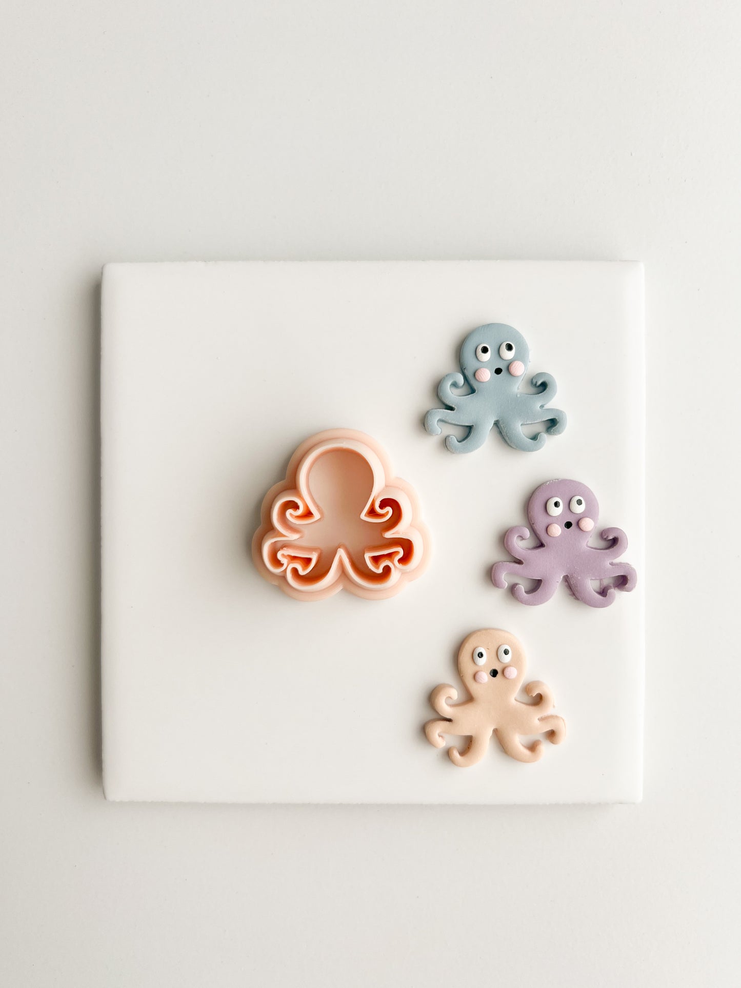 Octopus No. 1 Clay Cutter | Octopus No. 1 Polymer Clay Cutter for DIY Marine Earrings Nautical Jewelry and Handmade Sea Accessories
