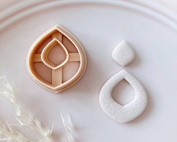 No. 2 Donut Diamond Cutout Clay Cutter | No. 2 Donut Diamond Cutout Polymer Clay Cutter for DIY Geometric Earrings Modern-Themed Jewelry and Handmade Elegant Accessories