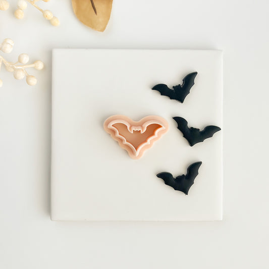 Bat No. 3 Clay Cutter | Bat No. 3 Polymer Clay Cutter for DIY Halloween Earrings Bat-Themed Jewelry and Handmade Spooky Accessories
