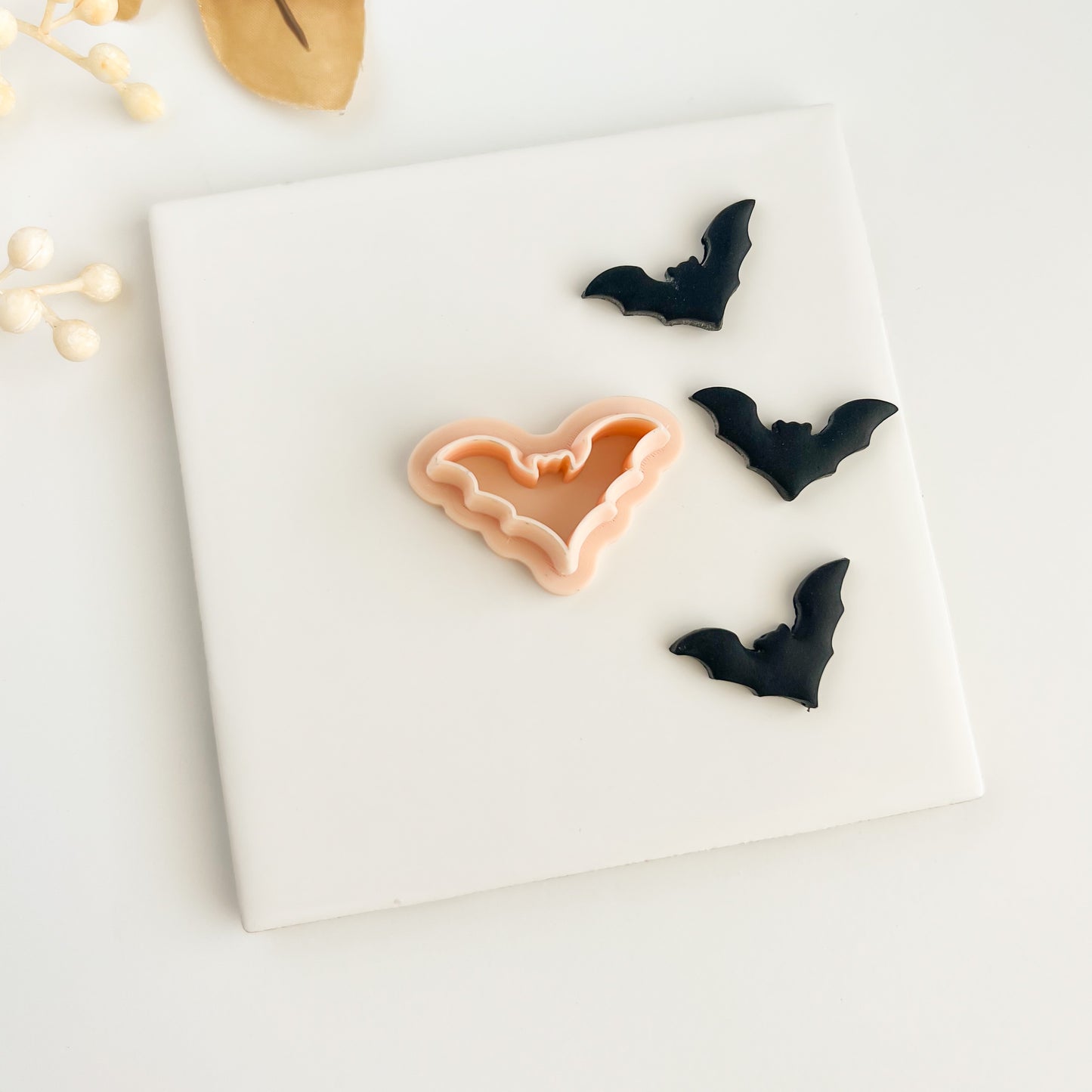 Bat No. 3 Clay Cutter | Bat No. 3 Polymer Clay Cutter for DIY Halloween Earrings Bat-Themed Jewelry and Handmade Spooky Accessories