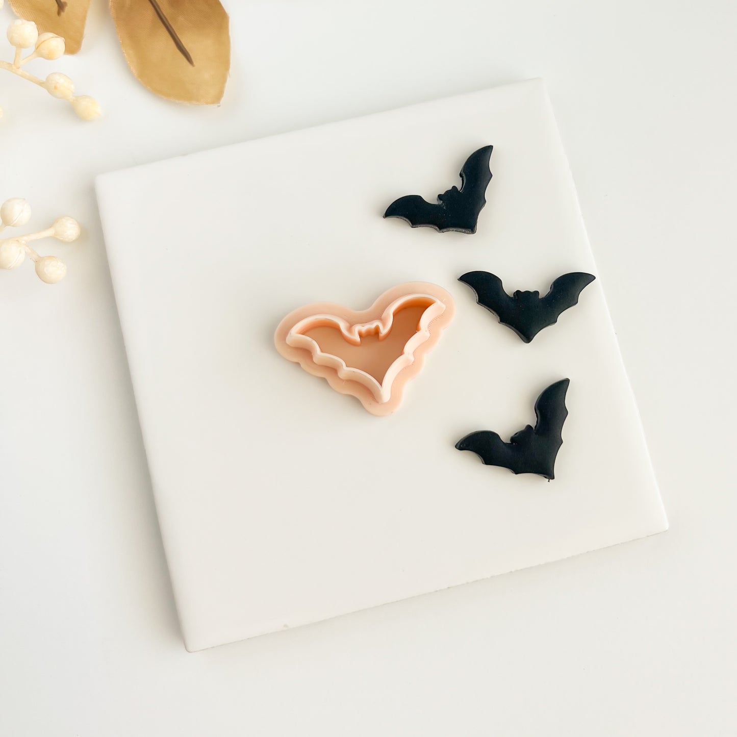 Bat No. 3 Clay Cutter | Bat No. 3 Polymer Clay Cutter for DIY Halloween Earrings Bat-Themed Jewelry and Handmade Spooky Accessories