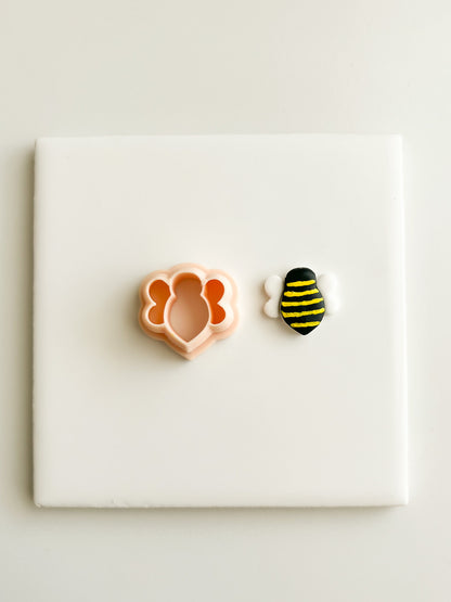Bumblebee Clay Cutter | Bumblebee Polymer Clay Cutter for DIY Nature Earrings Bee-Themed Jewelry and Handmade Cute Accessories