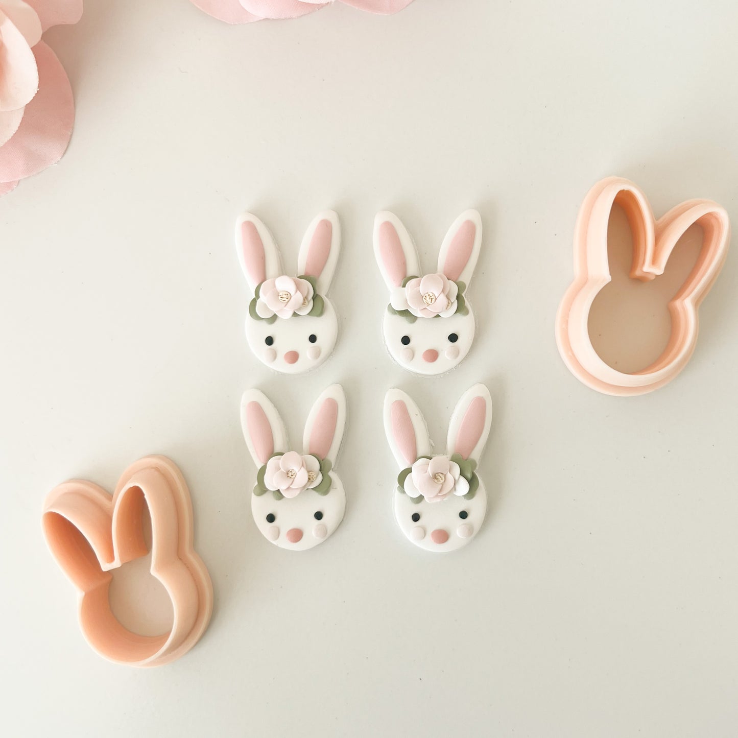 Bunny Head Clay Cutter | Bunny Head Polymer Clay Cutter for DIY Easter Earrings Cute-Themed Jewelry and Handmade Bunny Accessories