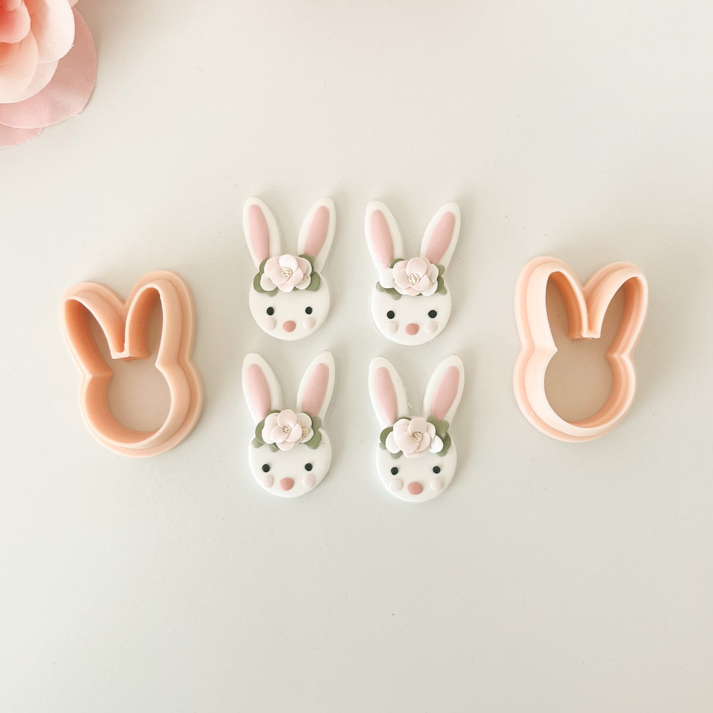Bunny Head Clay Cutter | Bunny Head Polymer Clay Cutter for DIY Easter Earrings Cute-Themed Jewelry and Handmade Bunny Accessories