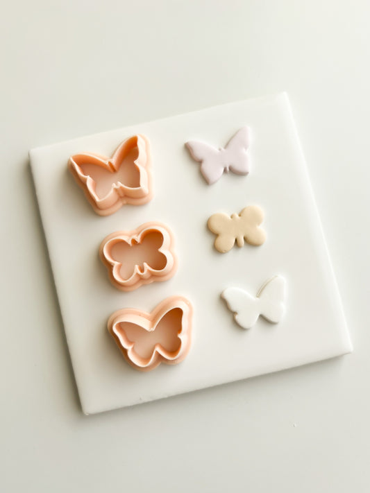 Butterfly Trio Clay Cutter Set | Butterfly Trio Polymer Clay Cutter Set for DIY Nature Earrings Butterfly-Themed Jewelry and Handmade Elegant Accessories