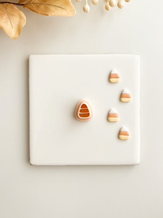 Candy Corn Clay Cutter | Candy Corn Polymer Clay Cutter for DIY Halloween Earrings Candy-Themed Jewelry and Handmade Cute Accessories
