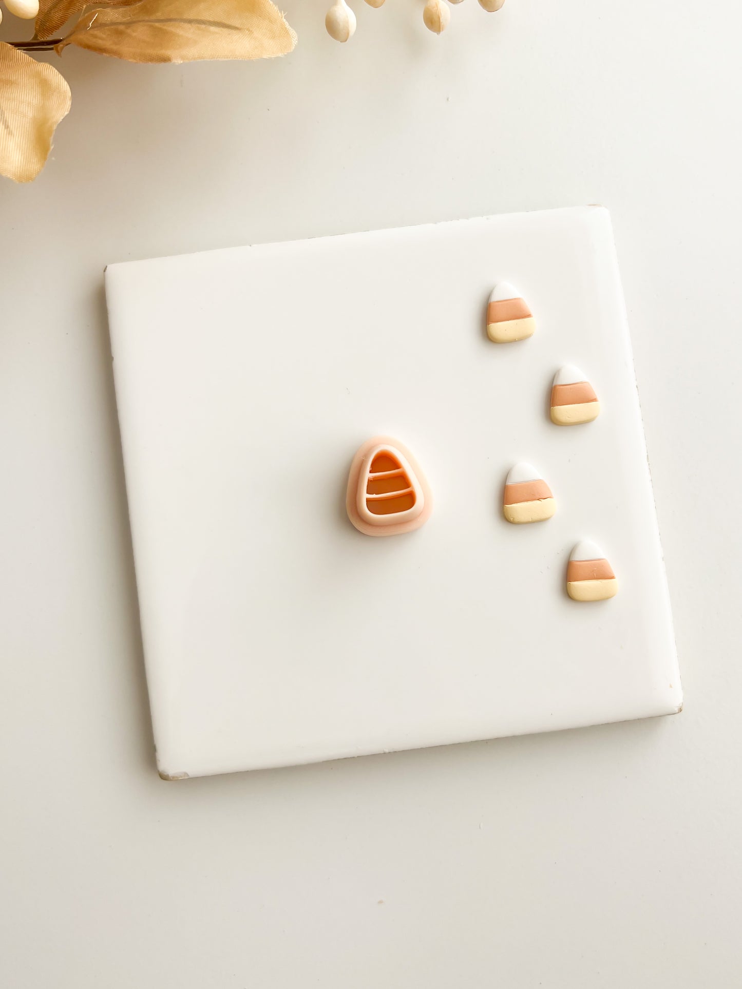 Candy Corn Clay Cutter | Candy Corn Polymer Clay Cutter for DIY Halloween Earrings Candy-Themed Jewelry and Handmade Cute Accessories