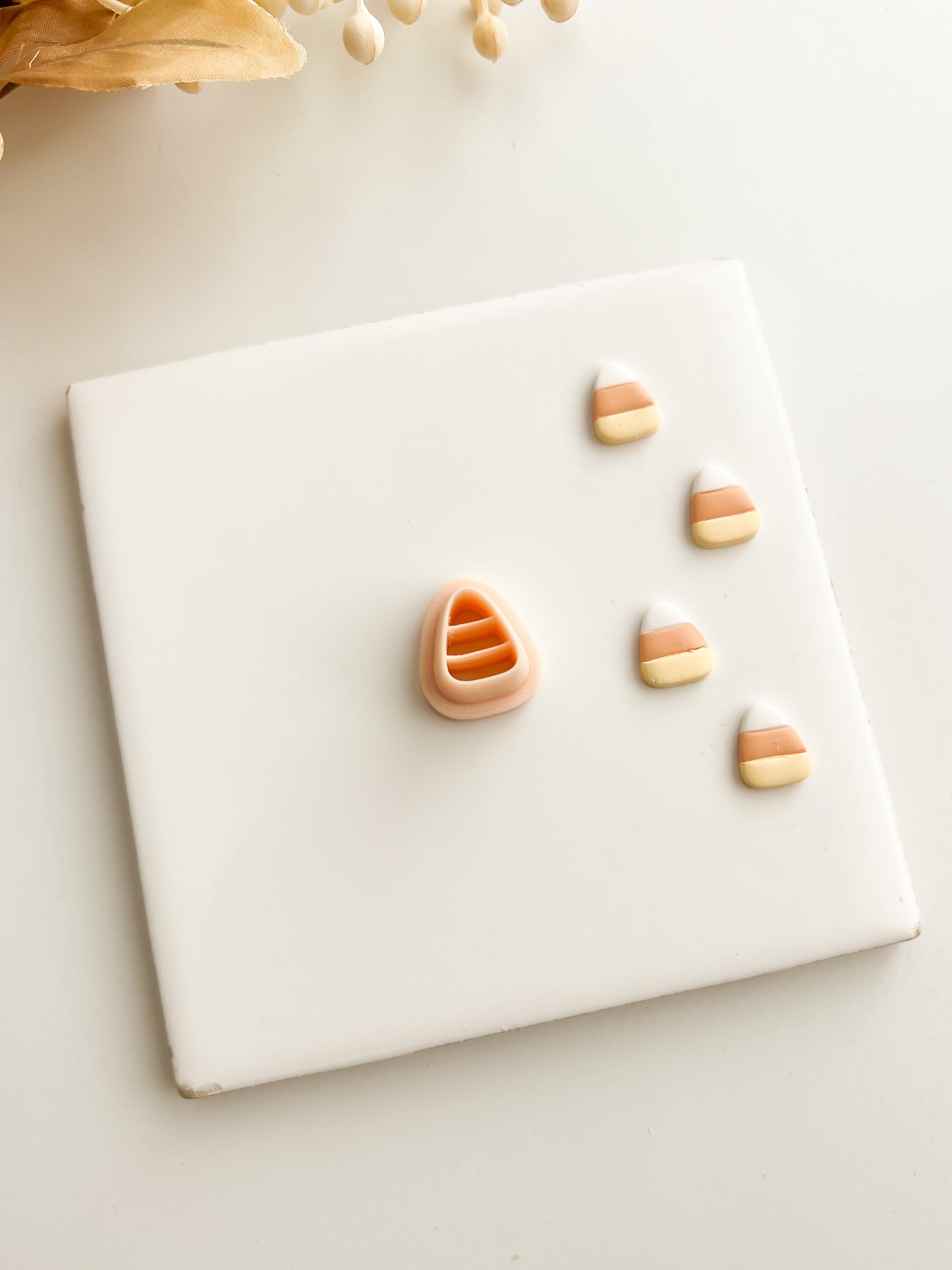 Candy Corn Clay Cutter | Candy Corn Polymer Clay Cutter for DIY Halloween Earrings Candy-Themed Jewelry and Handmade Cute Accessories
