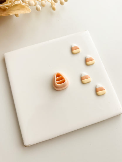 Candy Corn Clay Cutter | Candy Corn Polymer Clay Cutter for DIY Halloween Earrings Candy-Themed Jewelry and Handmade Cute Accessories