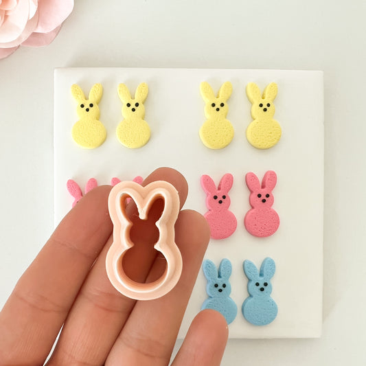 Bunny Peep Clay Cutter | Bunny Peep Polymer Clay Cutter for DIY Easter Earrings Spring-Themed Jewelry and Handmade Cute Accessories