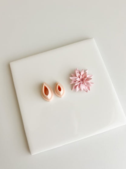Chrysanthemum Flower Petal Micro Clay Cutter | Chrysanthemum Flower Petal Micro Polymer Clay Cutter for DIY Nature Earrings Floral-Themed Jewelry and Handmade Elegant Accessories