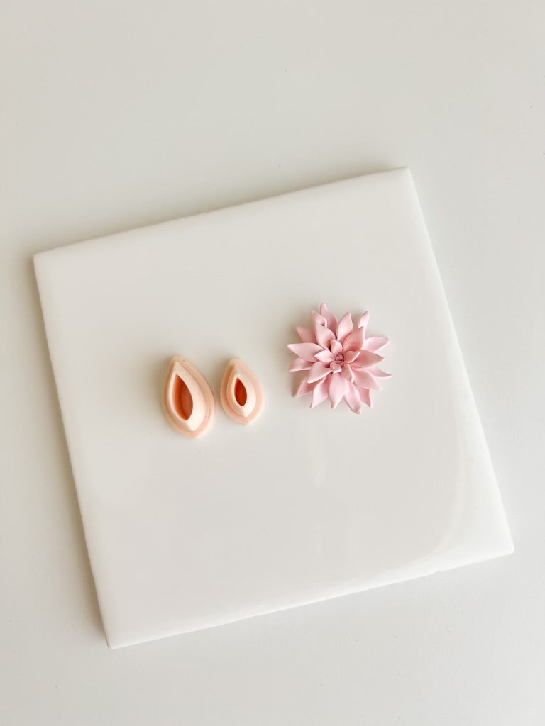 Chrysanthemum Flower Petal Micro Clay Cutter | Chrysanthemum Flower Petal Micro Polymer Clay Cutter for DIY Nature Earrings Floral-Themed Jewelry and Handmade Elegant Accessories