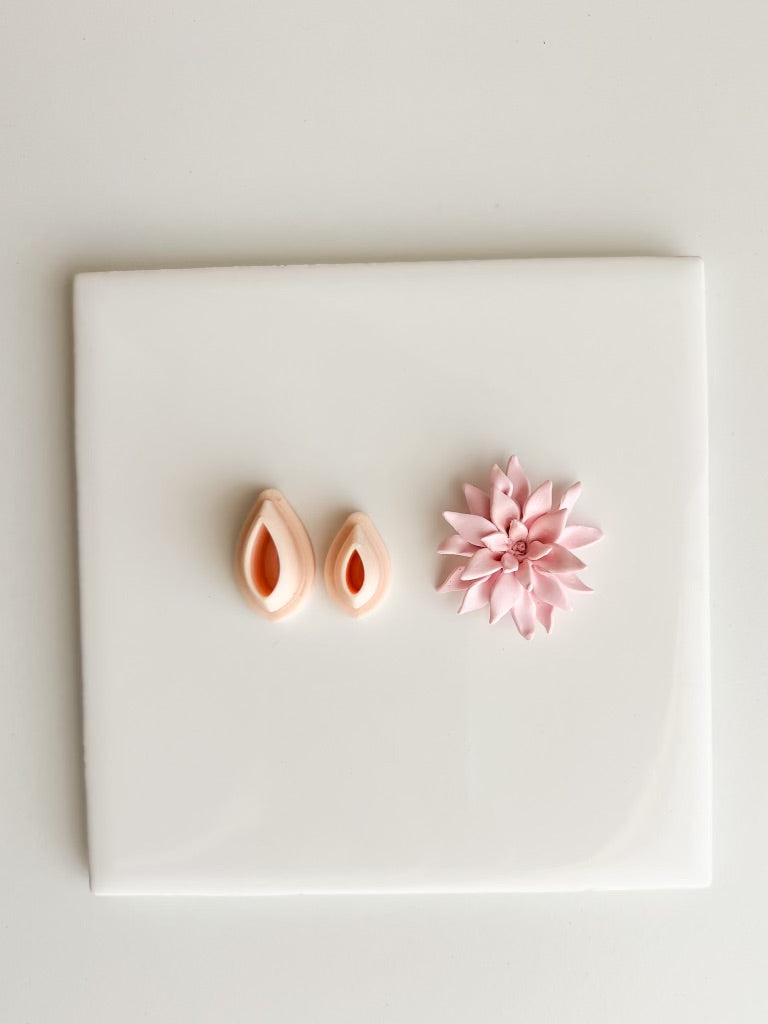 Chrysanthemum Flower Petal Micro Clay Cutter | Chrysanthemum Flower Petal Micro Polymer Clay Cutter for DIY Nature Earrings Floral-Themed Jewelry and Handmade Elegant Accessories