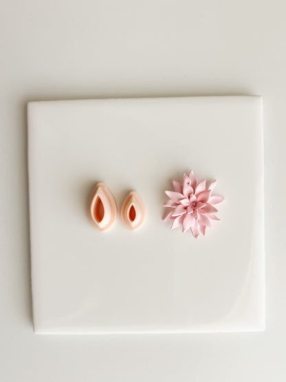 Chrysanthemum Flower Petal Micro Clay Cutter | Chrysanthemum Flower Petal Micro Polymer Clay Cutter for DIY Nature Earrings Floral-Themed Jewelry and Handmade Elegant Accessories