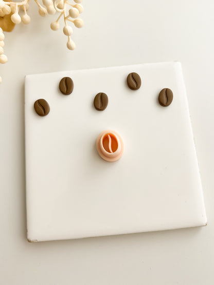 Coffee Bean Clay Cutter | Coffee Bean Polymer Clay Cutter for DIY Coffee-Themed Earrings Barista-Themed Jewelry and Handmade Cute Accessories