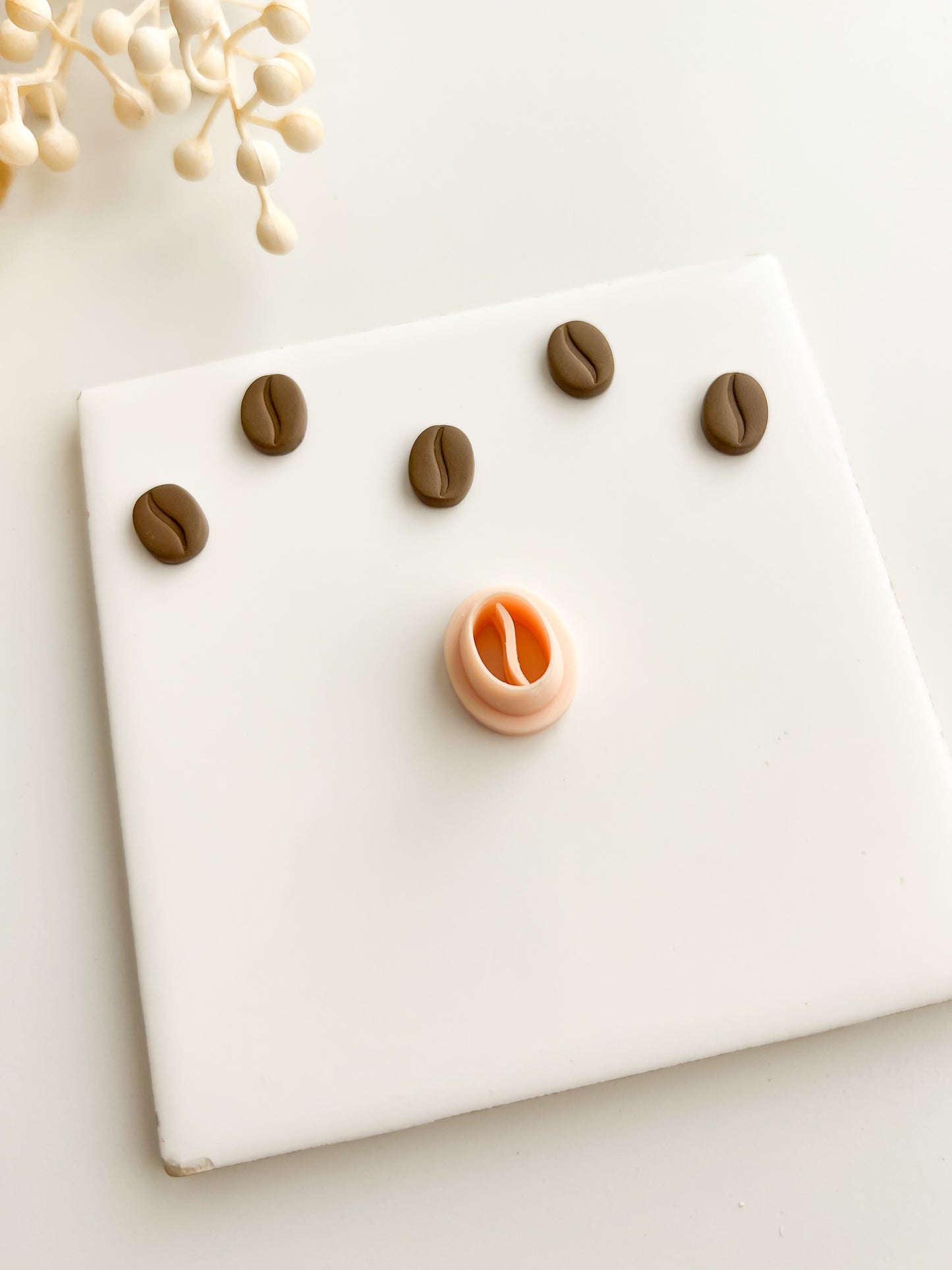 Coffee Bean Clay Cutter | Coffee Bean Polymer Clay Cutter for DIY Coffee-Themed Earrings Barista-Themed Jewelry and Handmade Cute Accessories