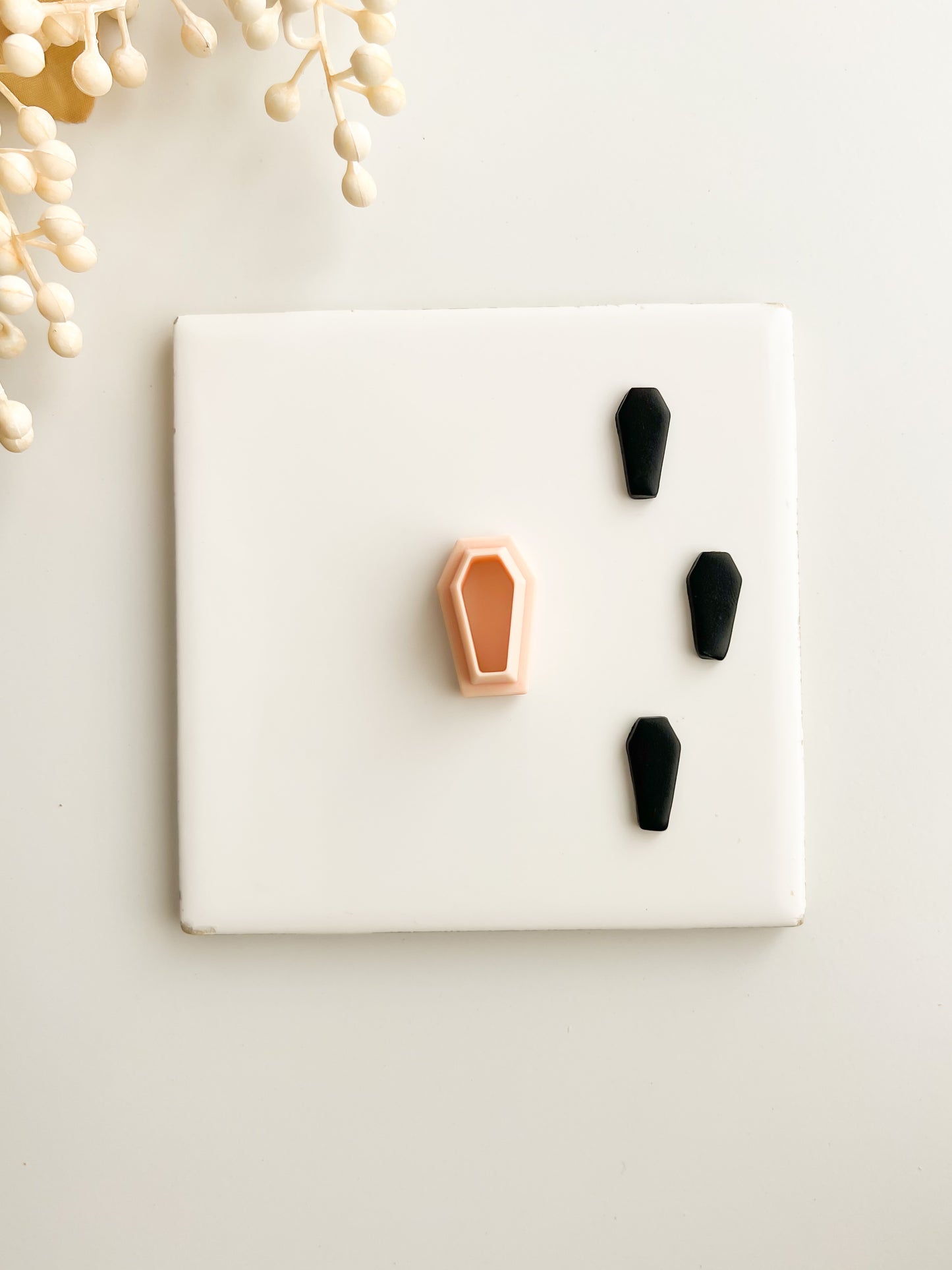 Coffin No. 2 Clay Cutter | Coffin No. 2 Polymer Clay Cutter for DIY Halloween Earrings Spooky-Themed Jewelry and Handmade Haunted Accessories