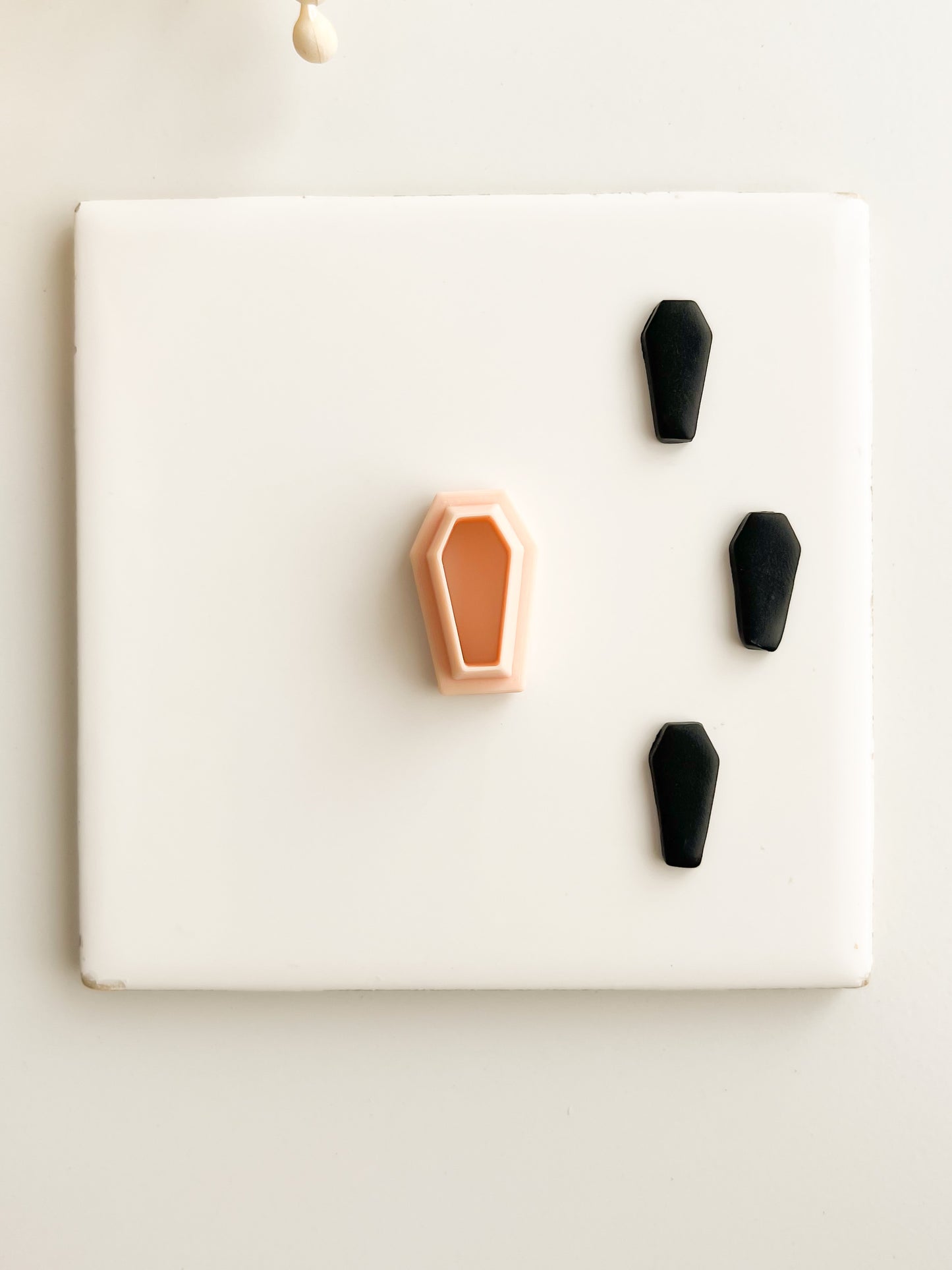 Coffin No. 2 Clay Cutter | Coffin No. 2 Polymer Clay Cutter for DIY Halloween Earrings Spooky-Themed Jewelry and Handmade Haunted Accessories