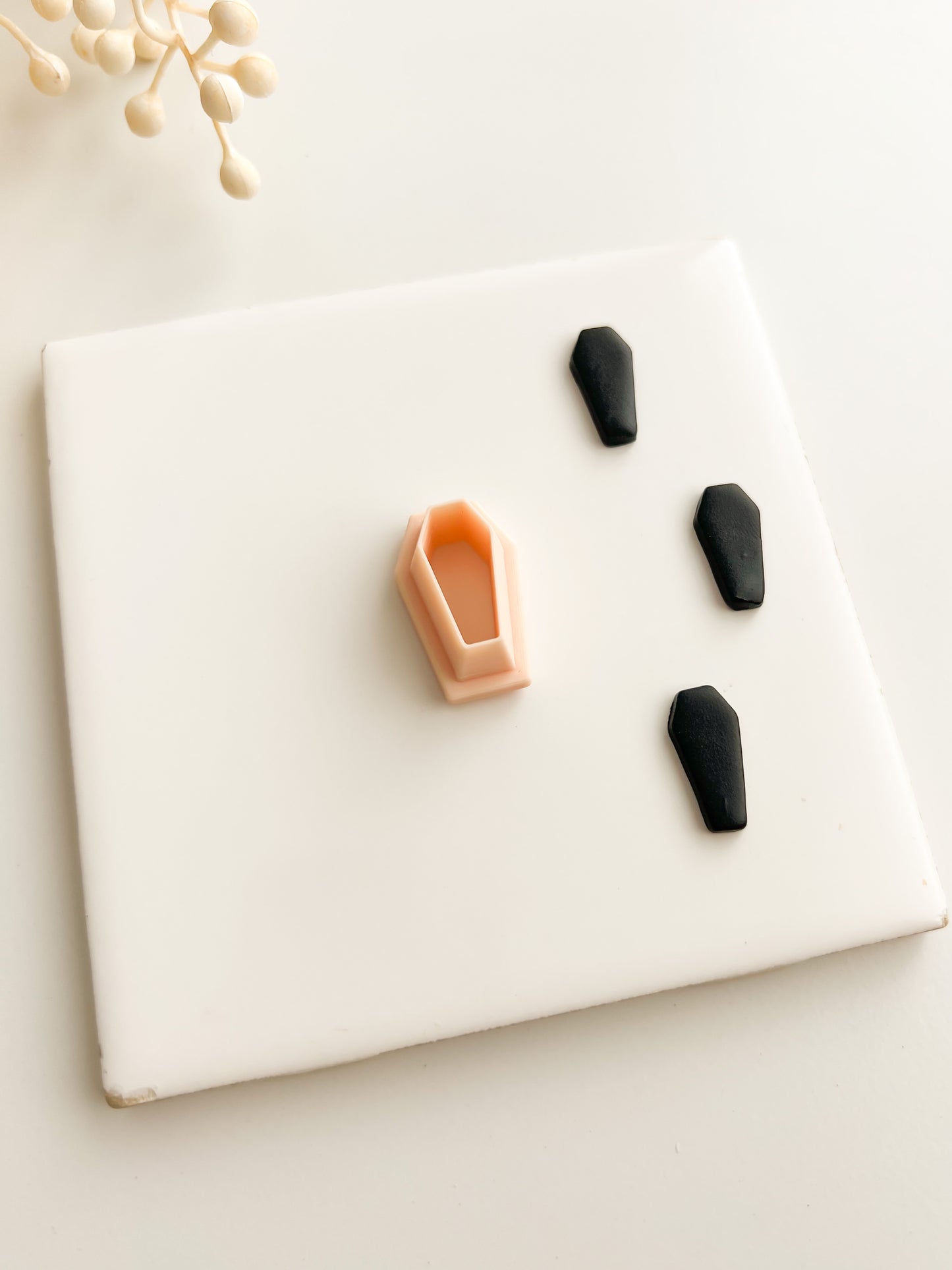 Coffin No. 2 Clay Cutter | Coffin No. 2 Polymer Clay Cutter for DIY Halloween Earrings Spooky-Themed Jewelry and Handmade Haunted Accessories