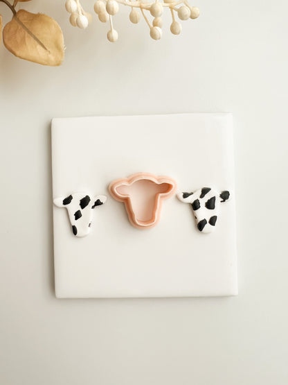 Cow Head Clay Cutter | Cow Head Polymer Clay Cutter for DIY Farm Earrings Cute-Themed Jewelry and Handmade Western Accessories