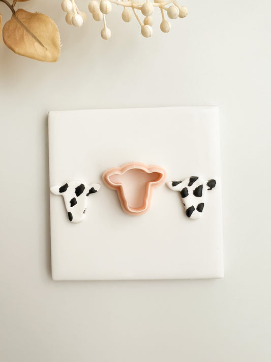 Cow Head Clay Cutter | Cow Head Polymer Clay Cutter for DIY Farm Earrings Cute-Themed Jewelry and Handmade Western Accessories