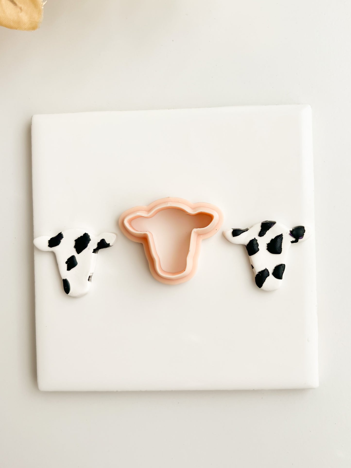 Cow Head Clay Cutter | Cow Head Polymer Clay Cutter for DIY Farm Earrings Cute-Themed Jewelry and Handmade Western Accessories