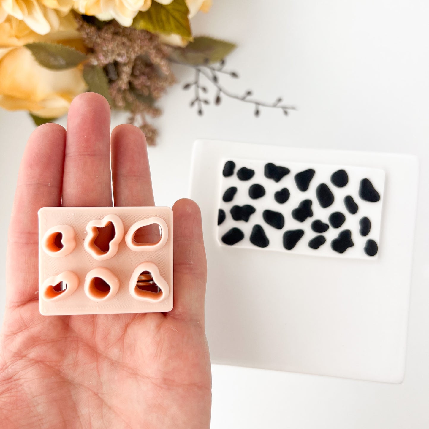 Cow Prints Clay Cutter | Cow Prints Polymer Clay Cutter for DIY Earrings Farm-Themed Jewelry and Rustic Handmade Accessories