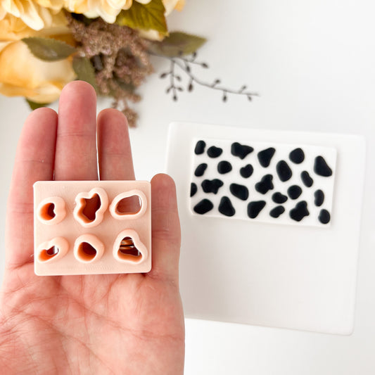 Cow Prints Clay Cutter | Cow Prints Polymer Clay Cutter for DIY Earrings Farm-Themed Jewelry and Rustic Handmade Accessories