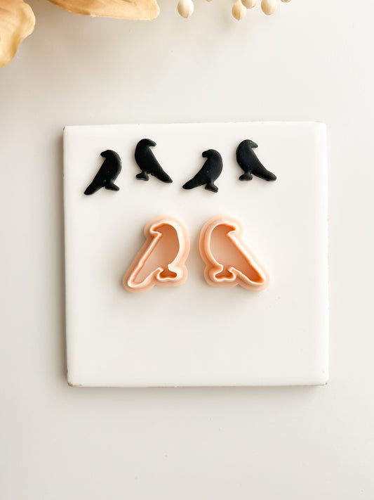 Crow Pair Clay Cutter | Crow Pair Polymer Clay Cutter for DIY Gothic Earrings Bird-Themed Jewelry and Handmade Nature Accessories