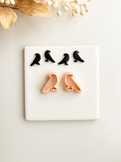 Crow Pair Clay Cutter | Crow Pair Polymer Clay Cutter for DIY Gothic Earrings Bird-Themed Jewelry and Handmade Nature Accessories