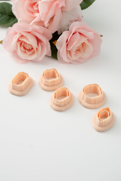 Embossed Elegant Shape Set Clay Cutter | Elegant Embossed Polymer Clay Cutter Set for DIY Earrings Luxury Jewelry and Fancy Handmade Designs