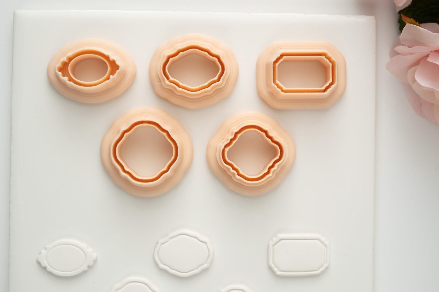Embossed Elegant Shape Set Clay Cutter | Elegant Embossed Polymer Clay Cutter Set for DIY Earrings Luxury Jewelry and Fancy Handmade Designs