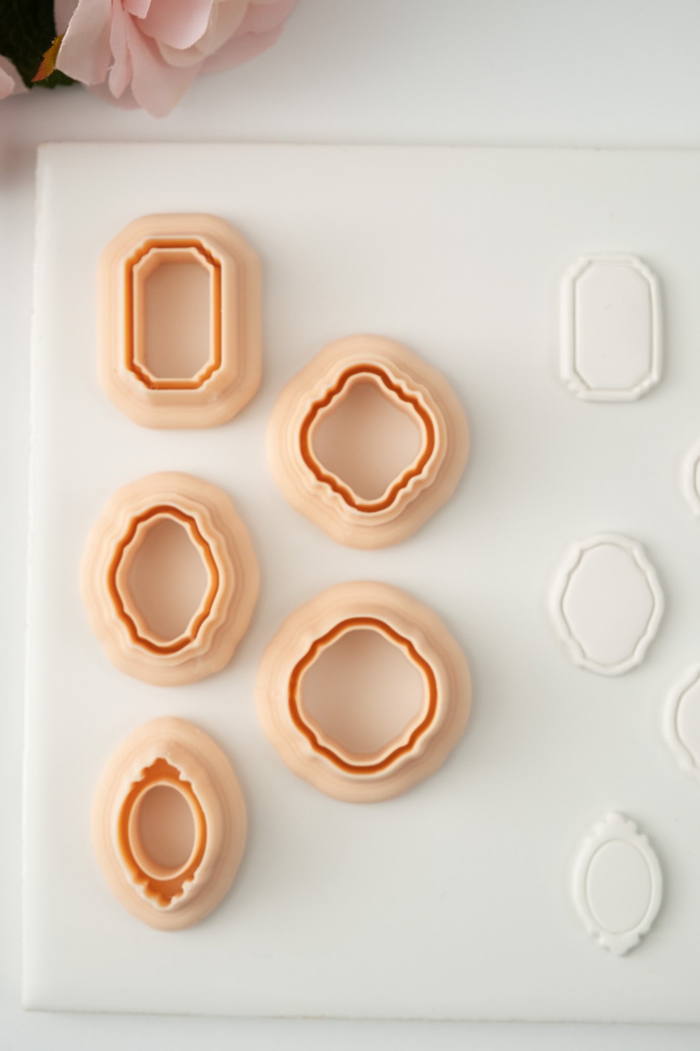 Embossed Elegant Shape Set Clay Cutter | Elegant Embossed Polymer Clay Cutter Set for DIY Earrings Luxury Jewelry and Fancy Handmade Designs