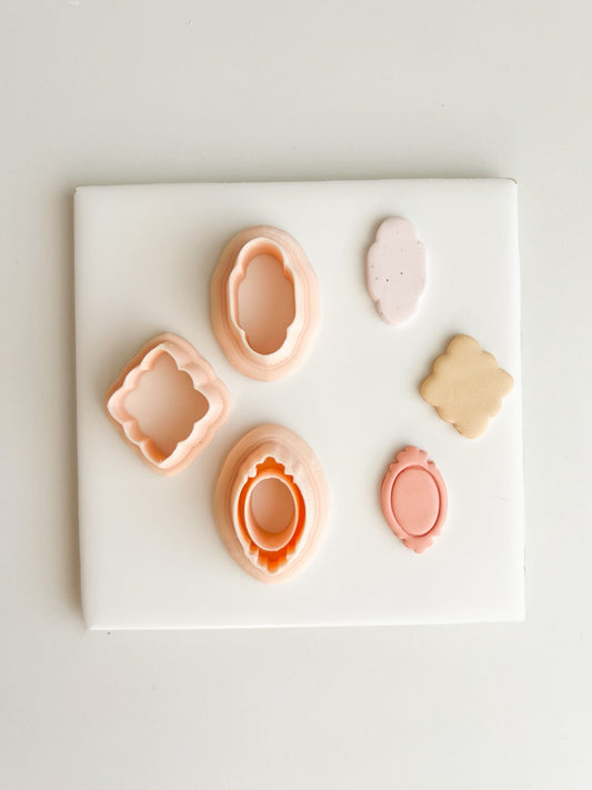 Elegant Shape Trio Clay Cutter | Elegant Shape Trio Polymer Clay Cutter for DIY Minimalist Earrings Geometric-Themed Jewelry and Handmade Modern Accessories