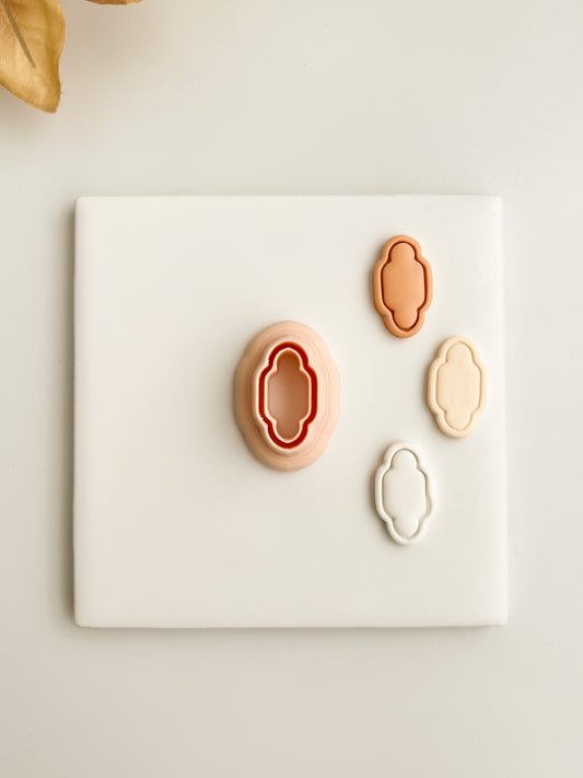 Embossed Elegant Shape No. 7 Clay Cutter | Embossed Elegant Shape No. 7 Polymer Clay Cutter for DIY Chic Earrings Geometric-Themed Jewelry and Handmade Elegant Accessories