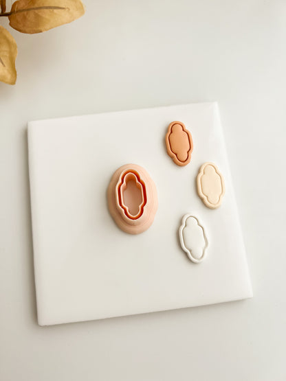 Embossed Elegant Shape No. 7 Clay Cutter | Embossed Elegant Shape No. 7 Polymer Clay Cutter for DIY Chic Earrings Geometric-Themed Jewelry and Handmade Elegant Accessories