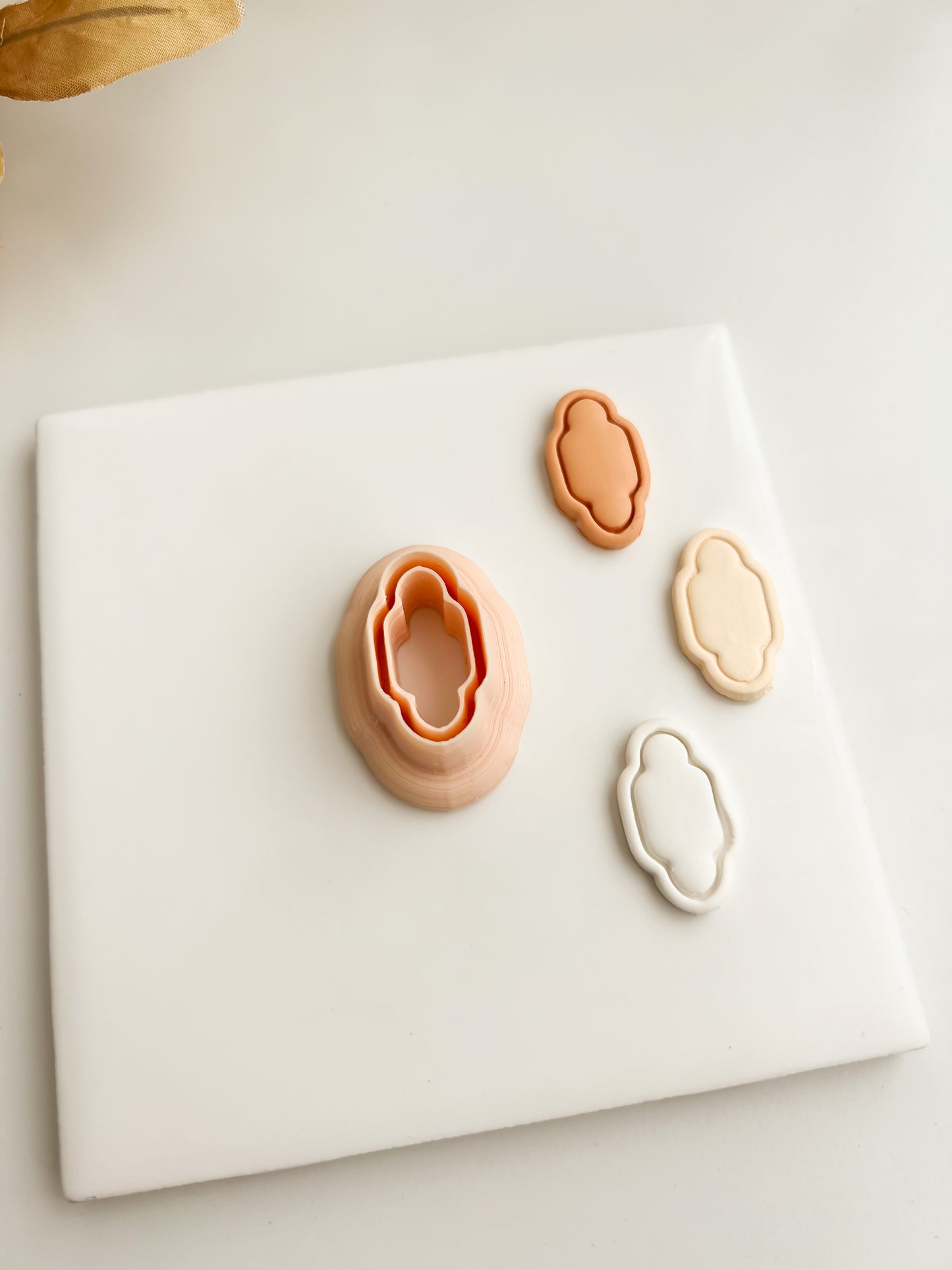 Embossed Elegant Shape No. 7 Clay Cutter | Embossed Elegant Shape No. 7 Polymer Clay Cutter for DIY Chic Earrings Geometric-Themed Jewelry and Handmade Elegant Accessories