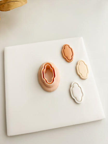 Embossed Elegant Shape No. 7 Clay Cutter | Embossed Elegant Shape No. 7 Polymer Clay Cutter for DIY Chic Earrings Geometric-Themed Jewelry and Handmade Elegant Accessories