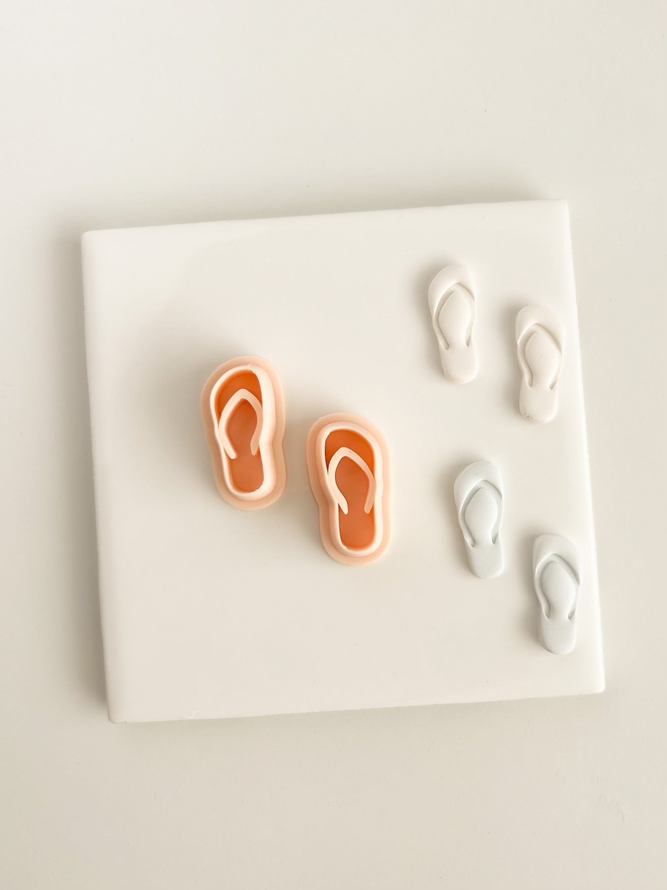 Flip Flops Clay Cutter | Flip Flops Polymer Clay Cutter for DIY Summer Earrings Beach-Themed Jewelry and Handmade Fun Accessories