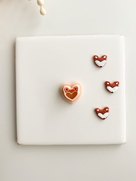 Fox No. 2 Clay Cutter | Fox No. 2 Polymer Clay Cutter for DIY Nature Earrings Woodland-Themed Jewelry and Handmade Cute Accessories