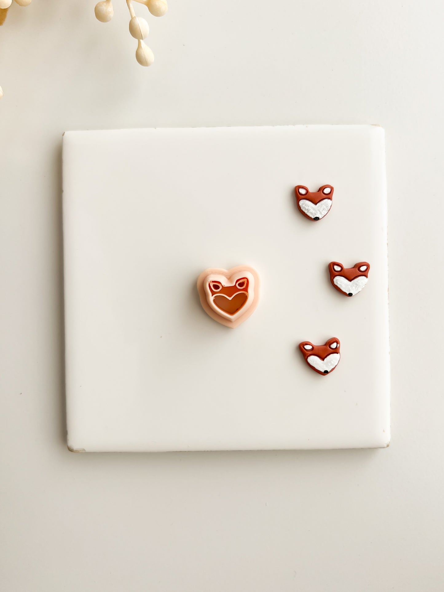 Fox No. 2 Clay Cutter | Fox No. 2 Polymer Clay Cutter for DIY Nature Earrings Woodland-Themed Jewelry and Handmade Cute Accessories