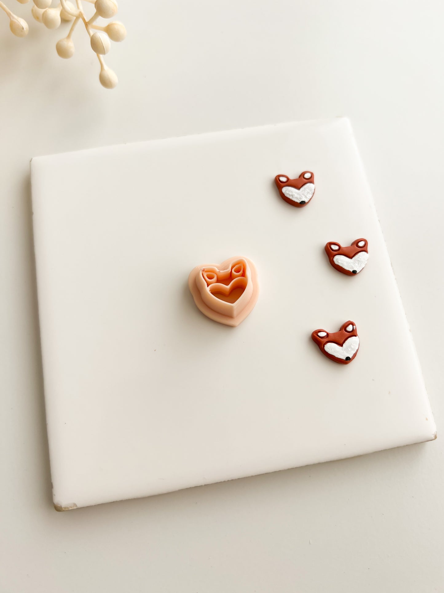 Fox No. 2 Clay Cutter | Fox No. 2 Polymer Clay Cutter for DIY Nature Earrings Woodland-Themed Jewelry and Handmade Cute Accessories