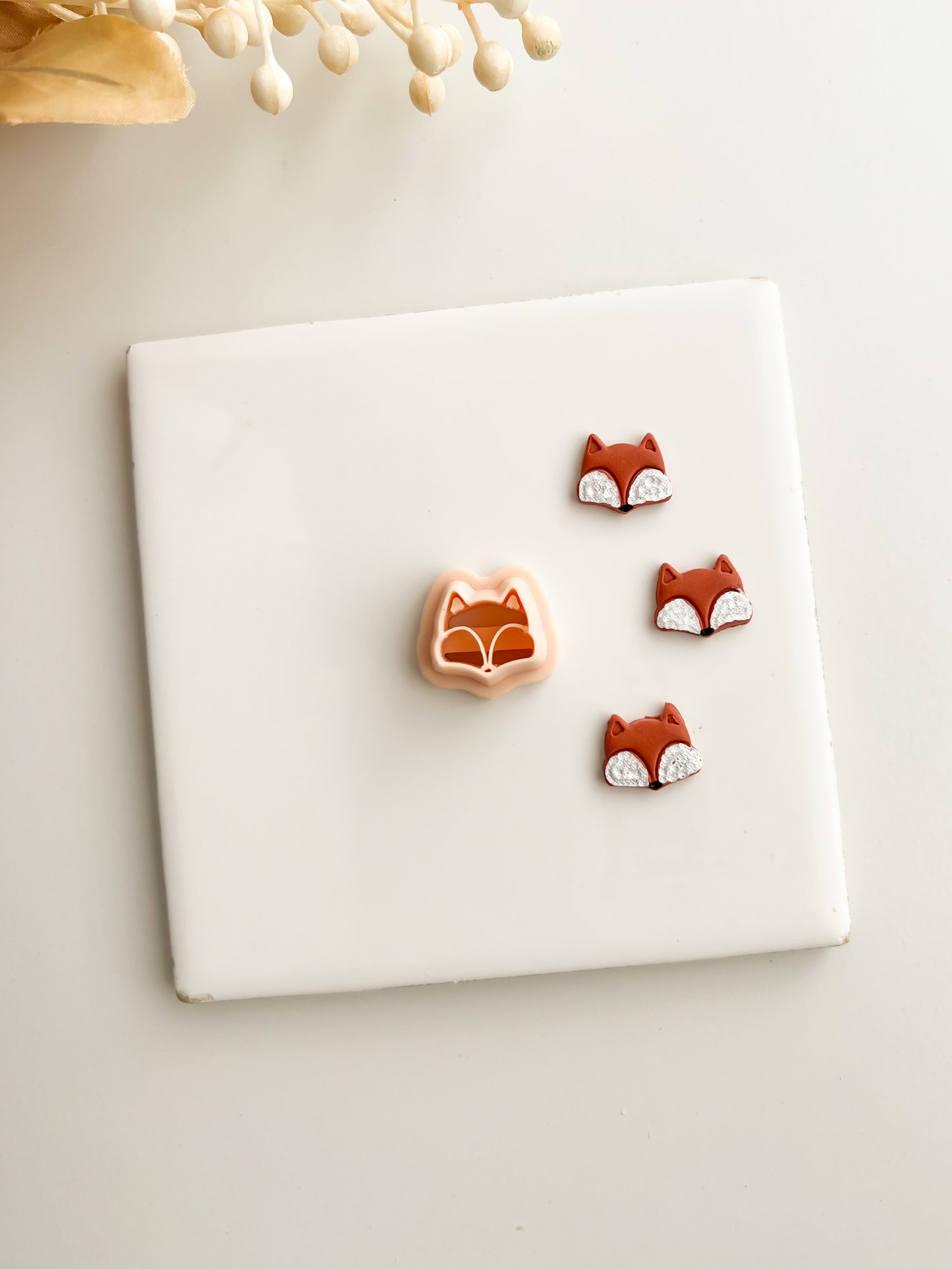 Fox Head Clay Cutter | Fox Head Polymer Clay Cutter for DIY Animal Earrings Woodland-Themed Jewelry and Handmade Nature Accessories