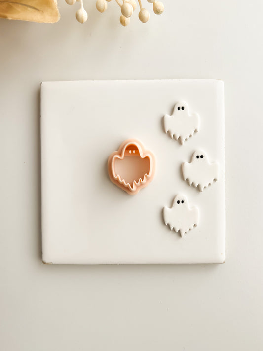 Ghost No. 5 Clay Cutter | Ghost No. 5 Polymer Clay Cutter for DIY Halloween Earrings Spooky-Themed Jewelry and Handmade Haunted Accessories