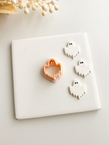 Ghost No. 5 Clay Cutter | Ghost No. 5 Polymer Clay Cutter for DIY Halloween Earrings Spooky-Themed Jewelry and Handmade Haunted Accessories