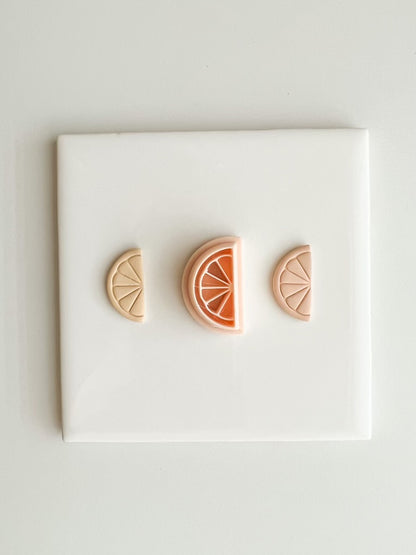 Half Orange Clay Cutter | Half Orange Polymer Clay Cutter for DIY Citrus Earrings Fruit-Themed Jewelry and Handmade Fresh Accessories
