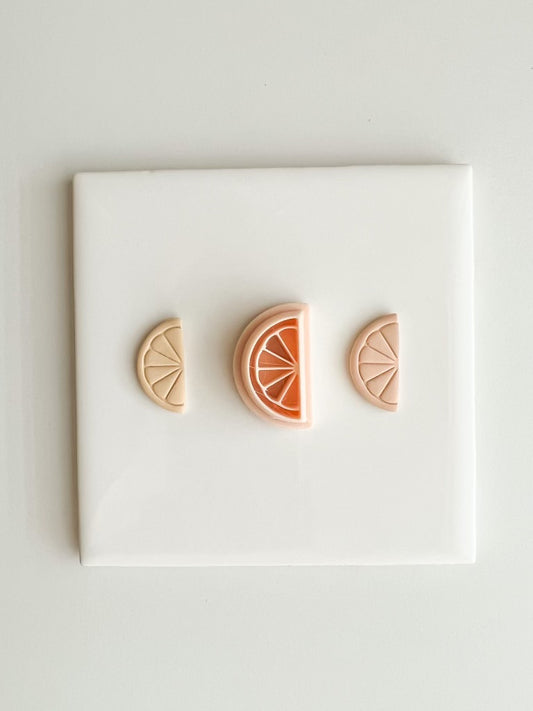 Half Orange Clay Cutter | Half Orange Polymer Clay Cutter for DIY Citrus Earrings Fruit-Themed Jewelry and Handmade Fresh Accessories