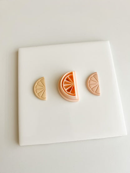 Half Orange Clay Cutter | Half Orange Polymer Clay Cutter for DIY Citrus Earrings Fruit-Themed Jewelry and Handmade Fresh Accessories