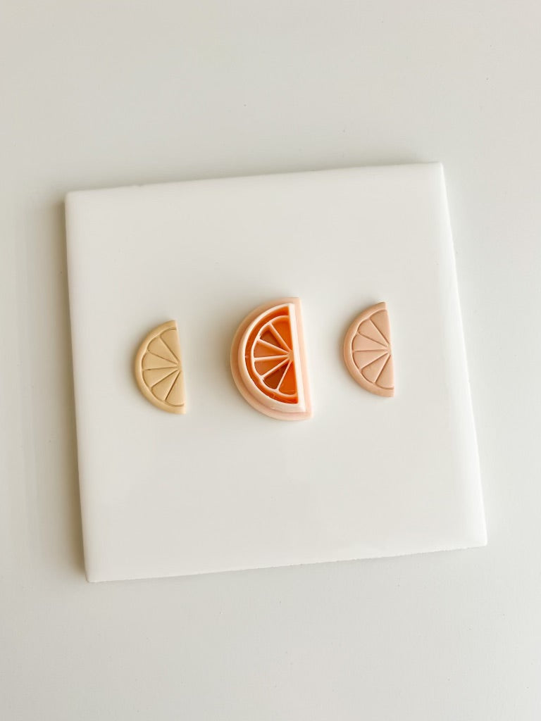 Half Orange Clay Cutter | Half Orange Polymer Clay Cutter for DIY Citrus Earrings Fruit-Themed Jewelry and Handmade Fresh Accessories